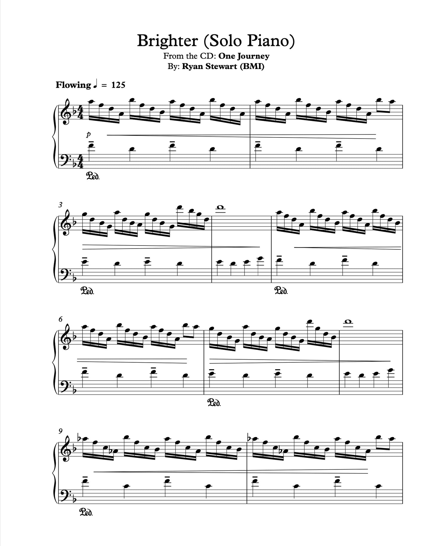 Brighter - PDF Sheet Music Single