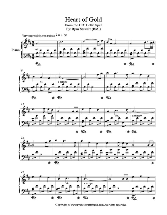 Heart of Gold - PDF Sheet Music Single