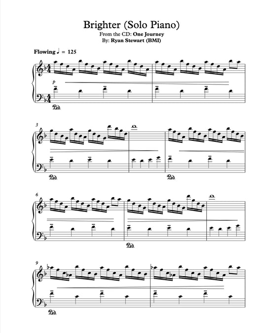 Brighter - PDF Sheet Music Single