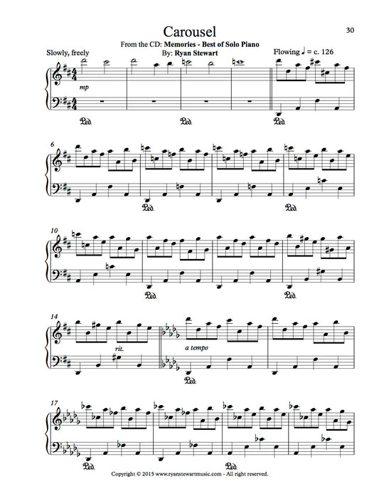 Carousel (Solo Piano) - PDF Sheet Music Single