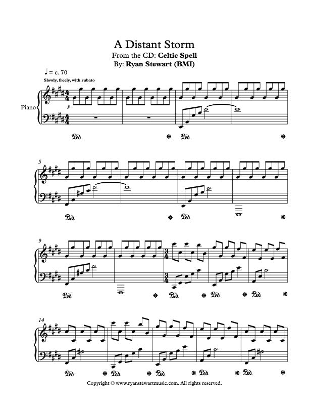 A Distant Storm - PDF Sheet Music Single