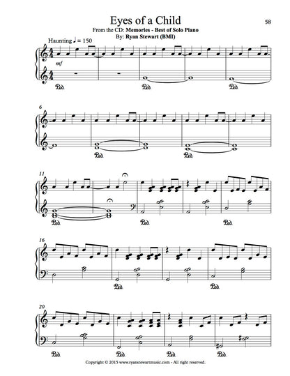 Eyes of a Child (Solo Piano) - PDF Sheet Music Single