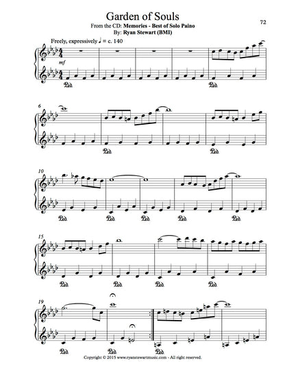 Garden of Souls (Solo Piano) - PDF Sheet Music Single