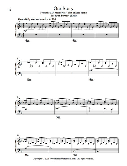 Our Story (Solo Piano) - PDF Sheet Music Single