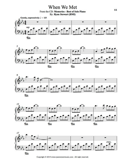 When We Met (Solo Piano) - PDF Sheet Music Single